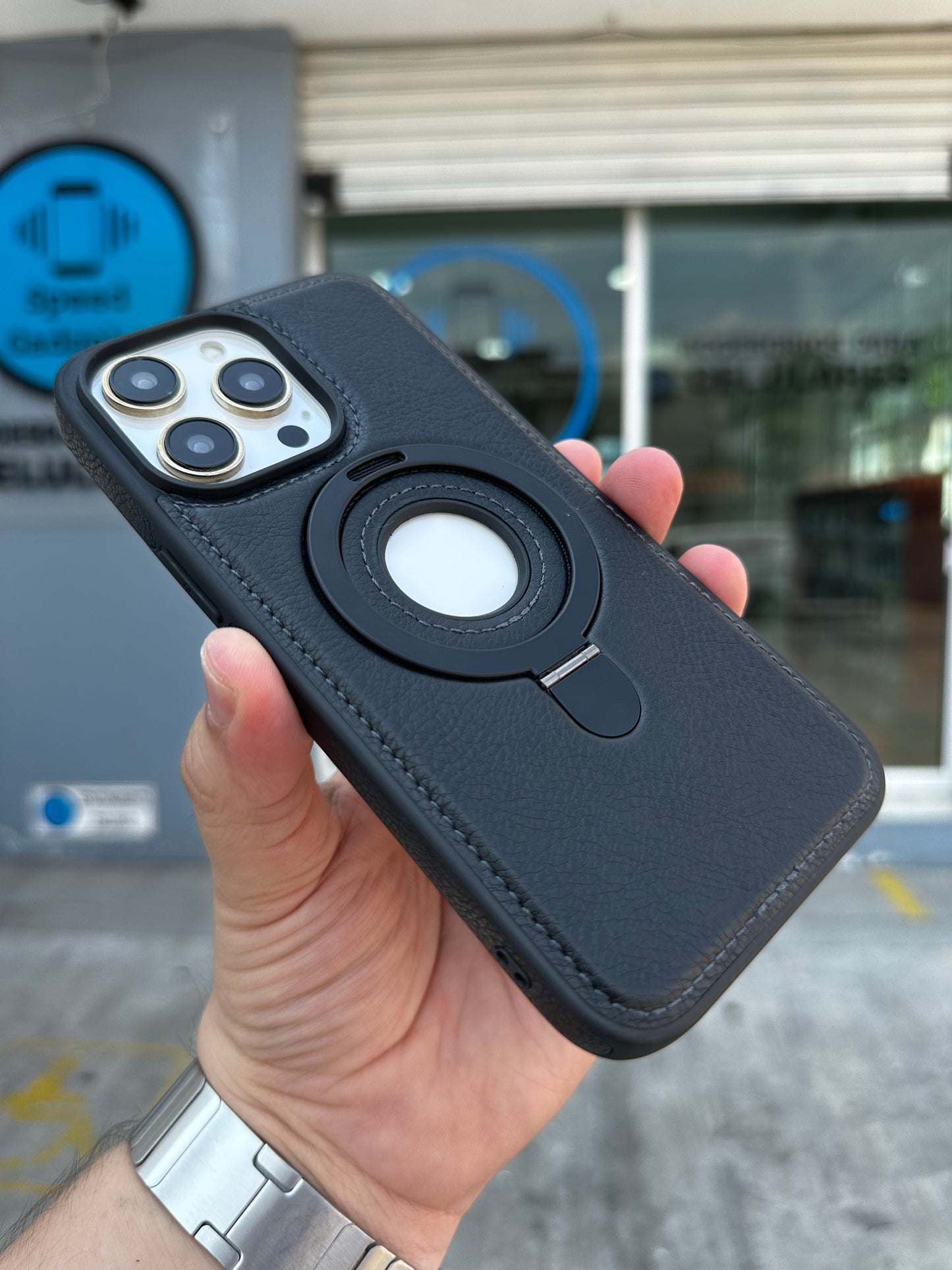 Case Tacto Piel Magsafe Negro