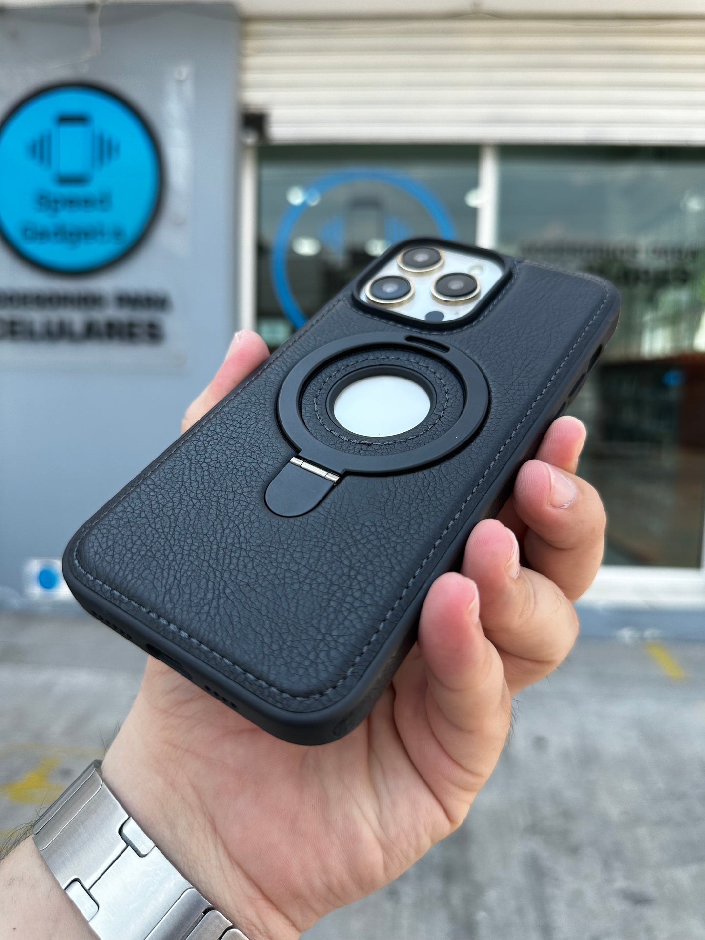 Case Tacto Piel Magsafe Negro