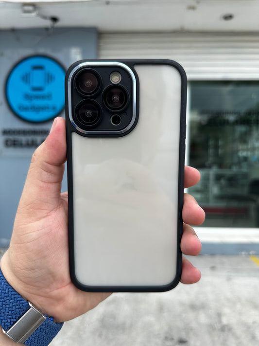 Case Transparente Protección Camara Negro