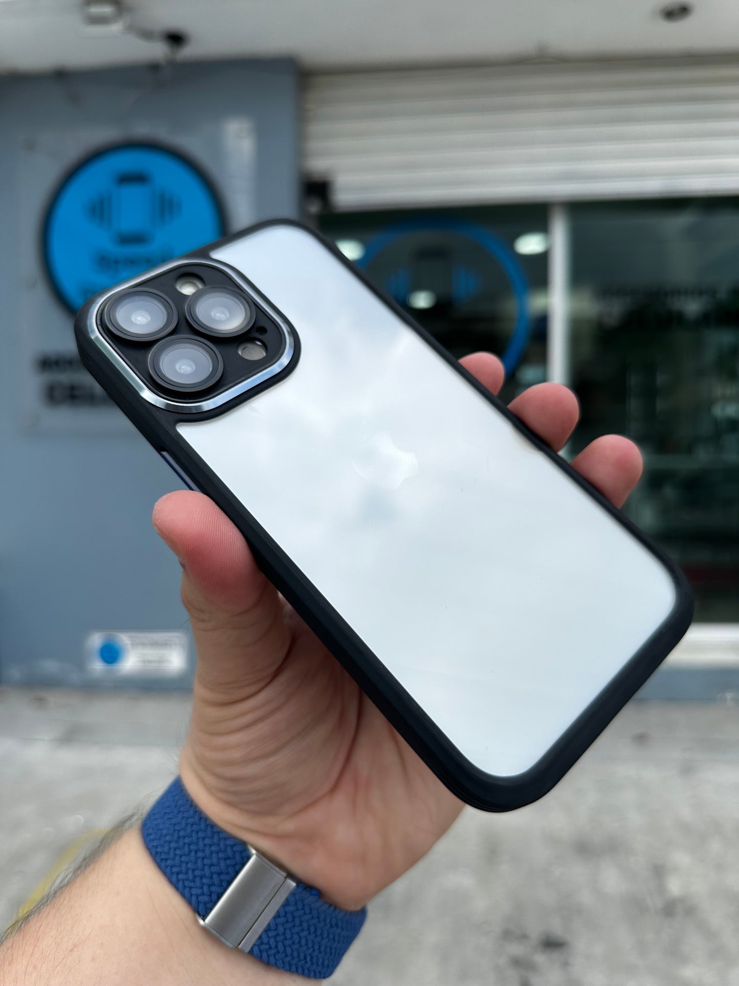 Case Transparente Protección Camara Negro