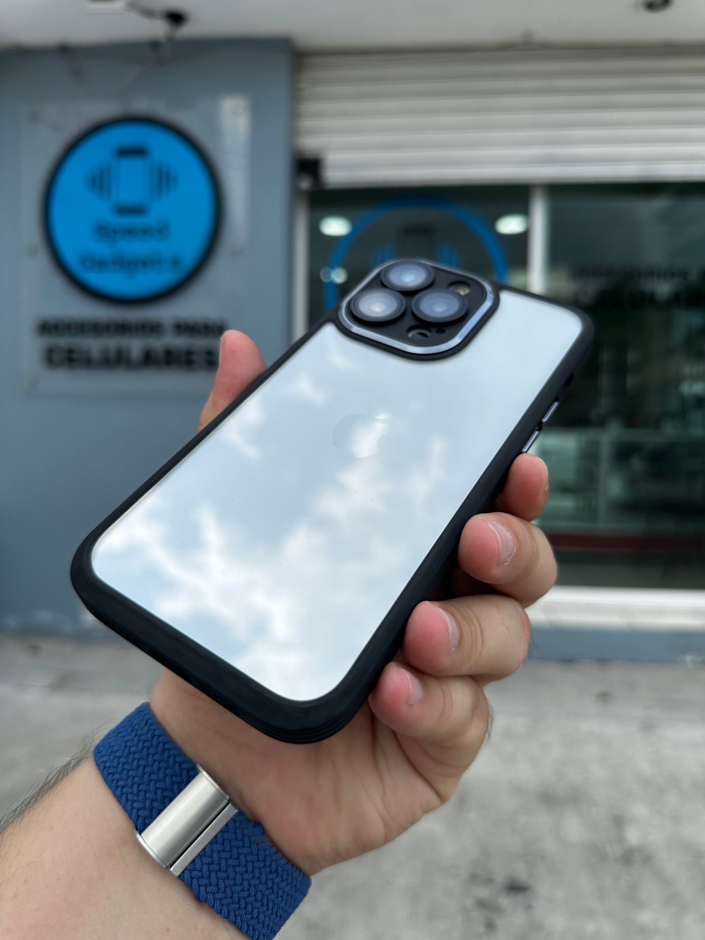 Case Transparente Protección Camara Negro