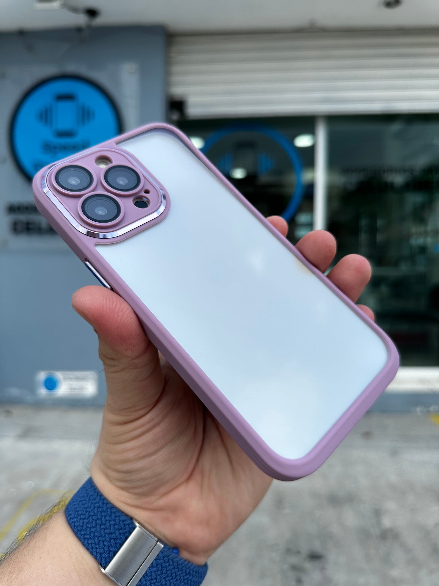 Case Transparente Protección Camara Purpura