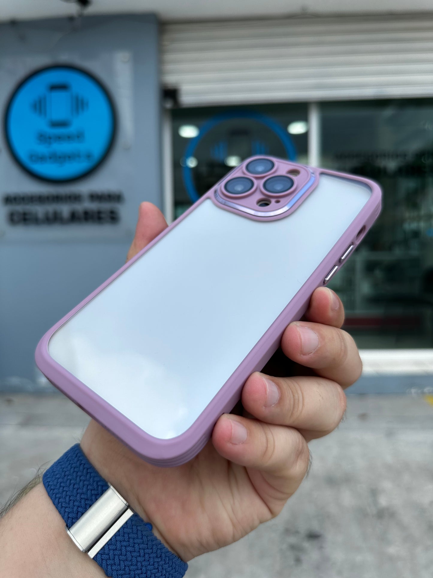 Case Transparente Protección Camara Purpura