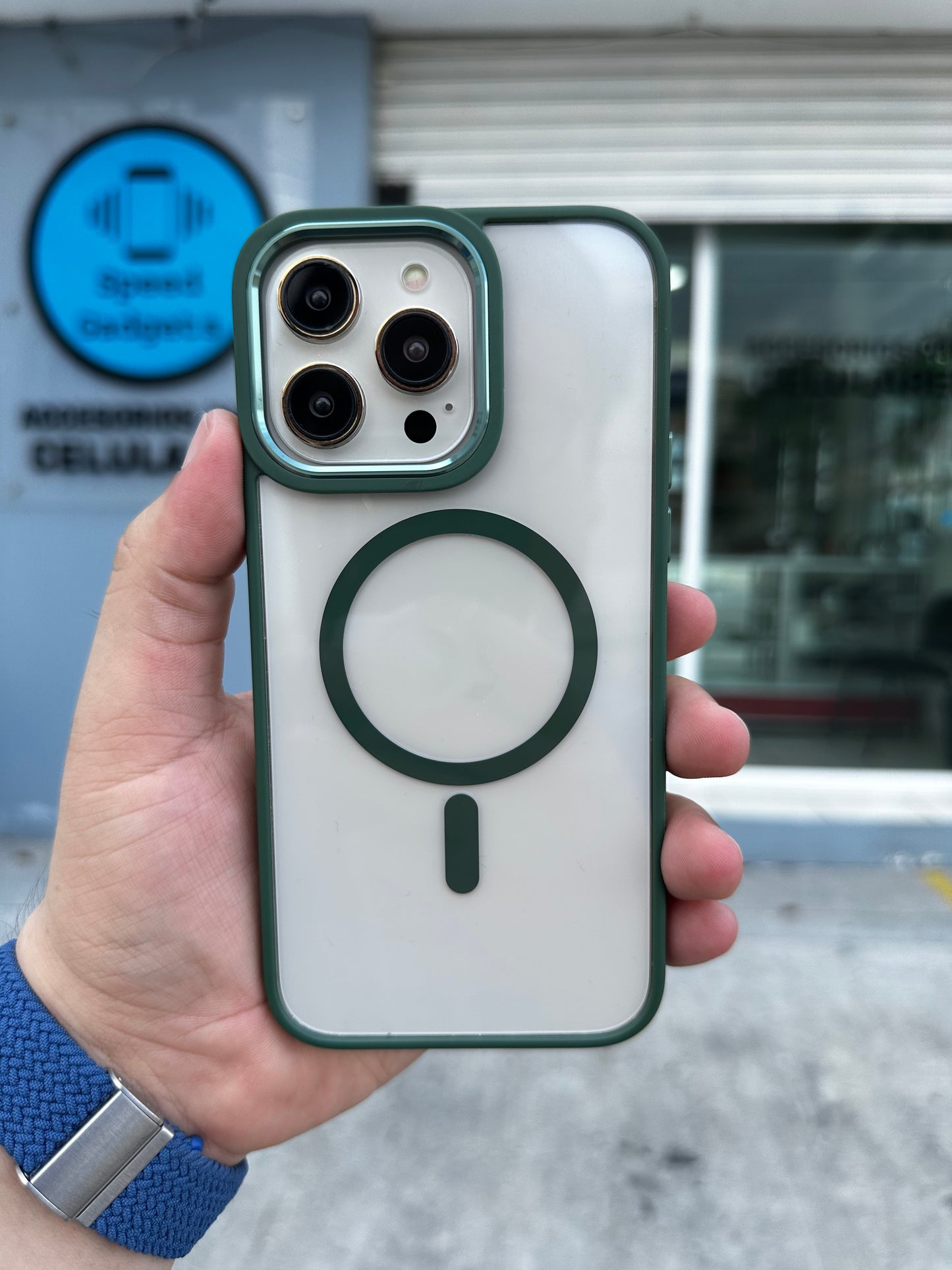 Case Magsafe Transparente Verde