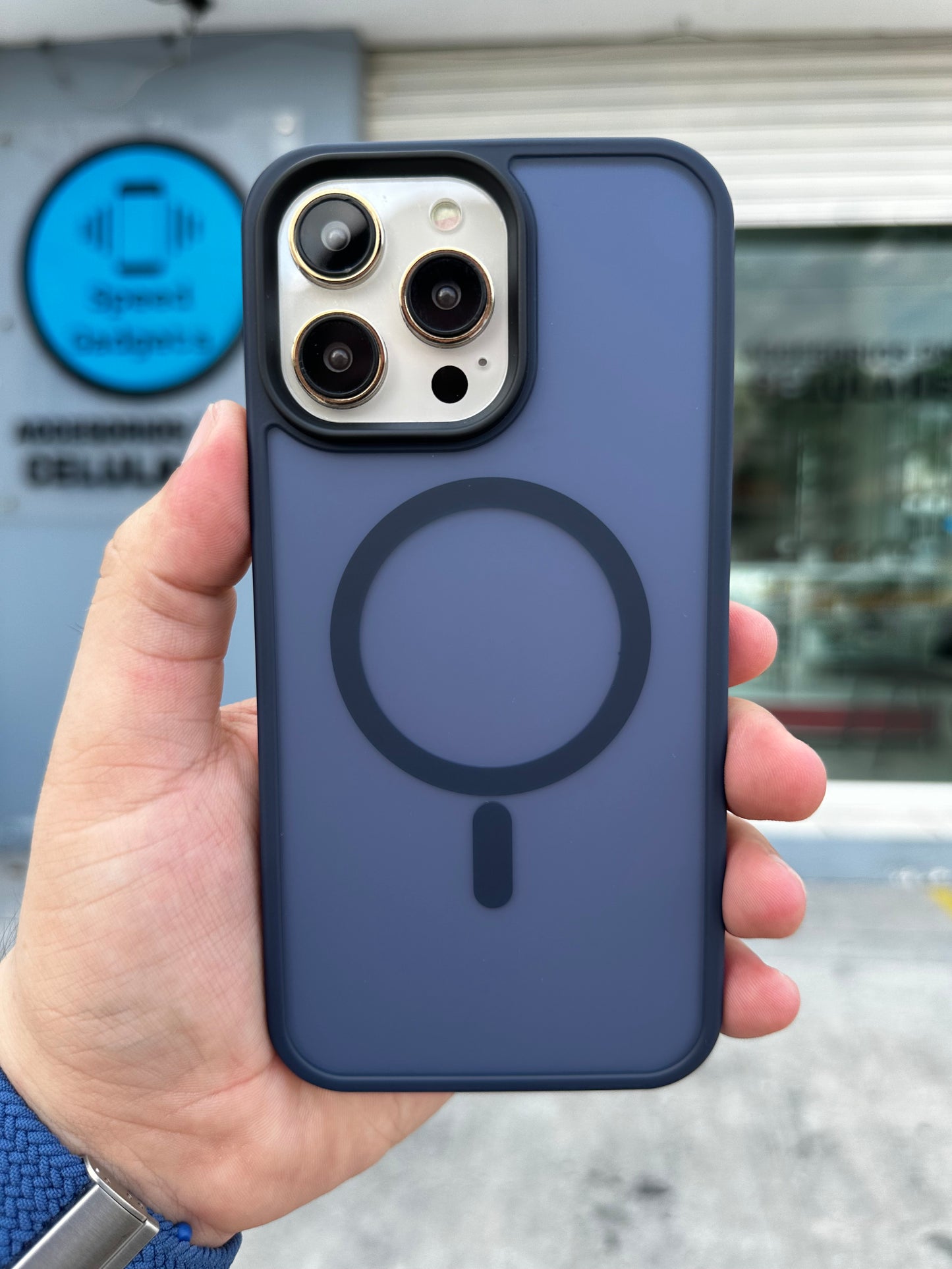 Case Magsafe Humo Azul