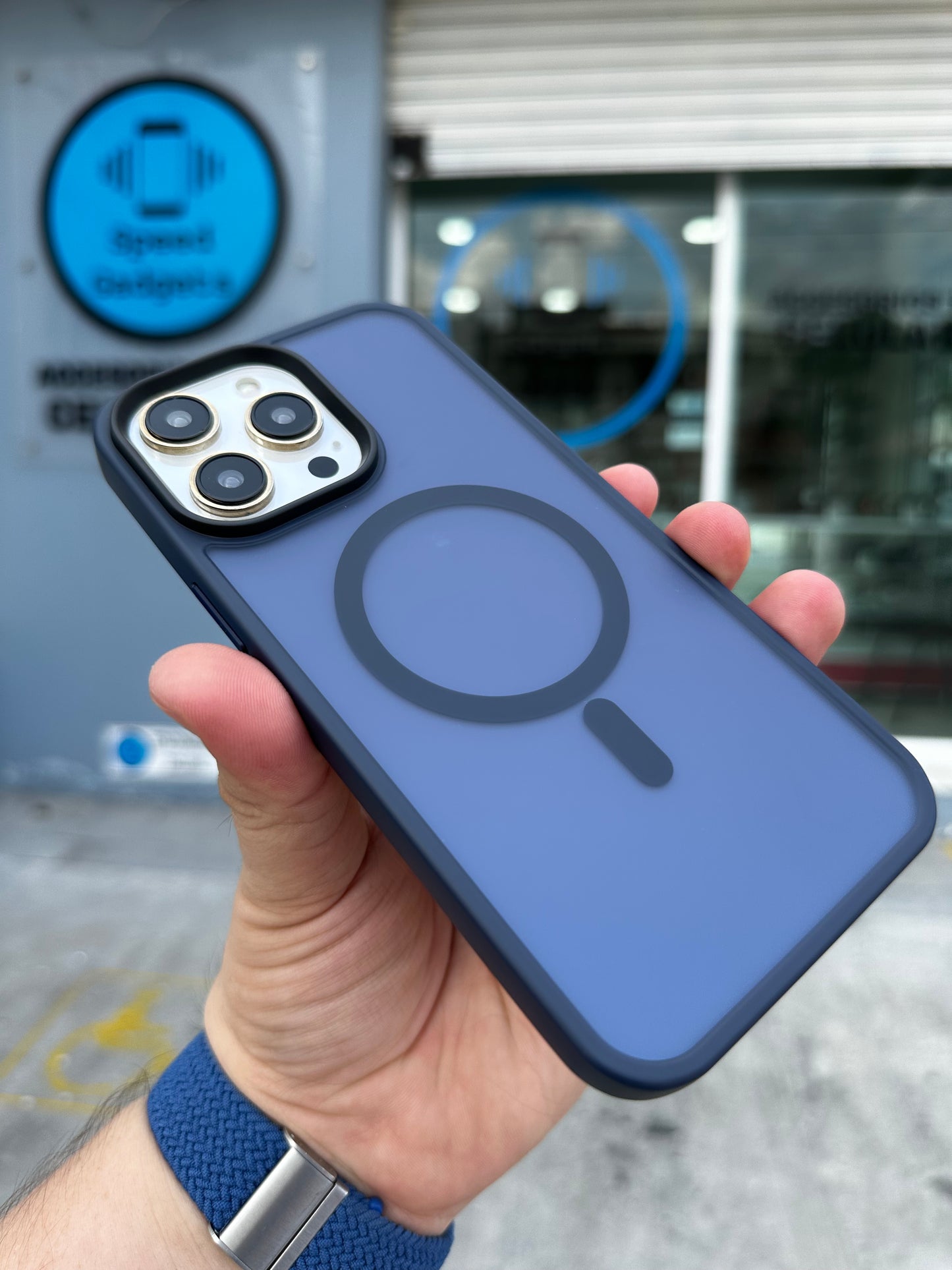 Case Magsafe Humo Azul