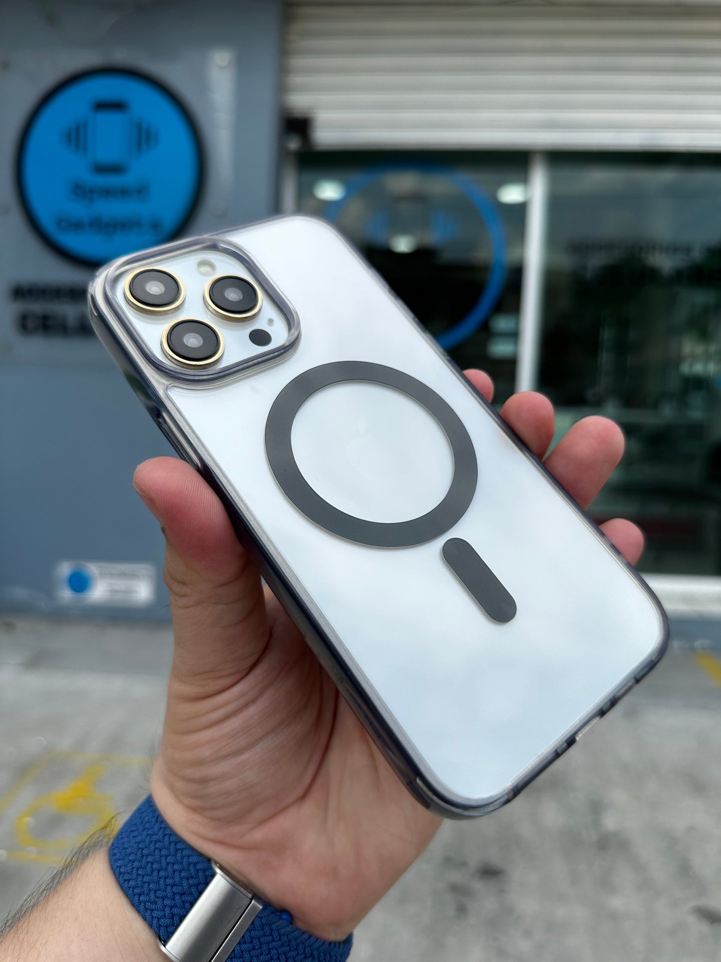 Case Magsafe Transparente Negro