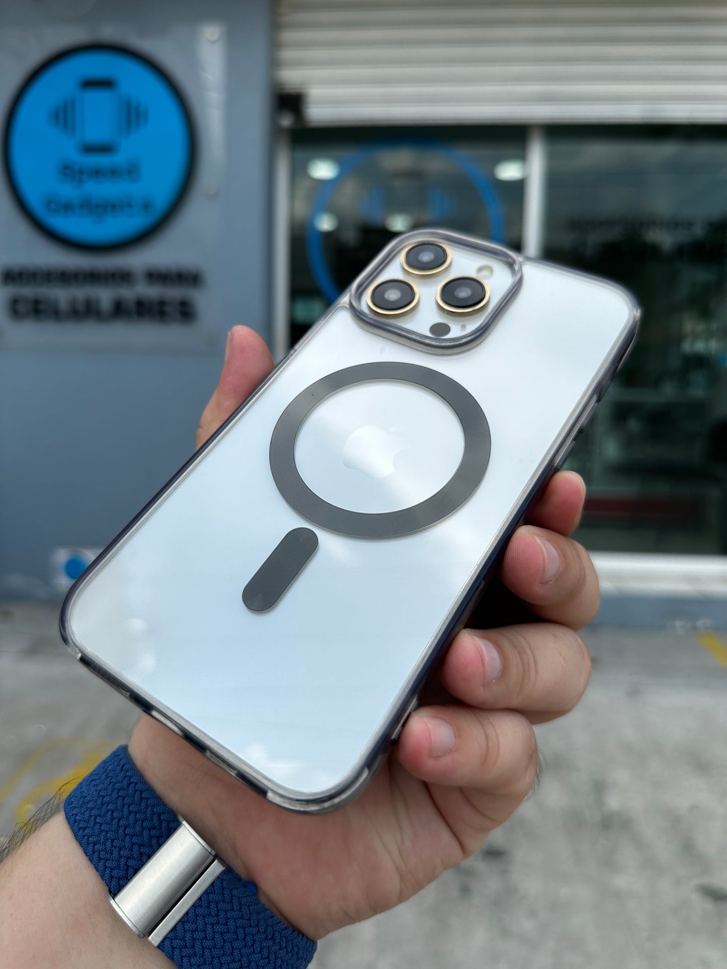 Case Magsafe Transparente Negro