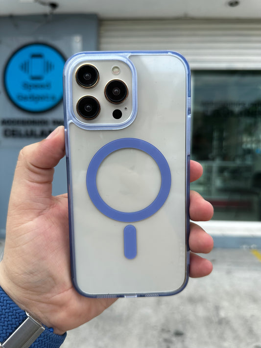 Case Magsafe Transparente Azul