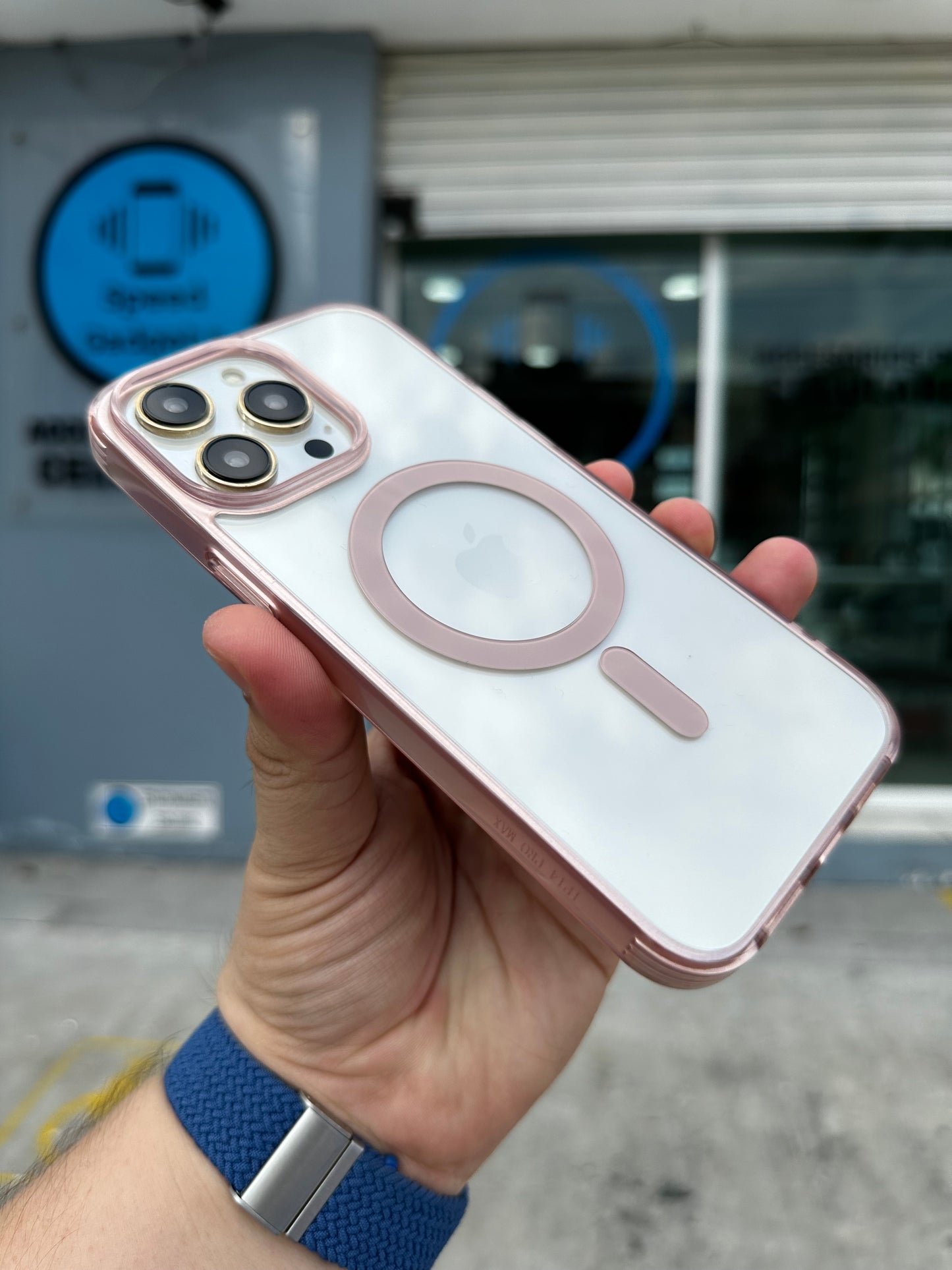 Case Magsafe Transparente Rosa