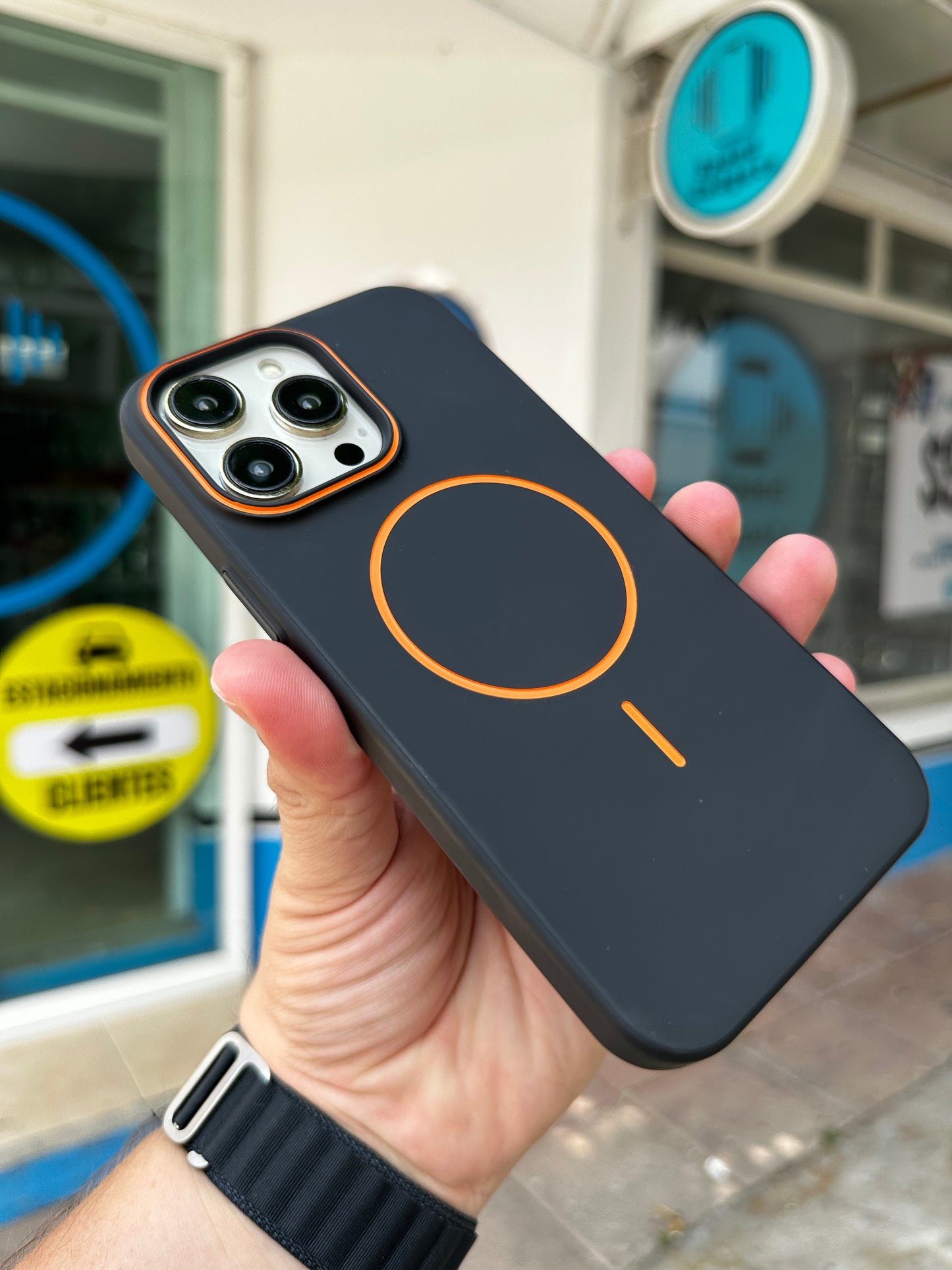 Case Funda Magsafe para iPhone negro mate