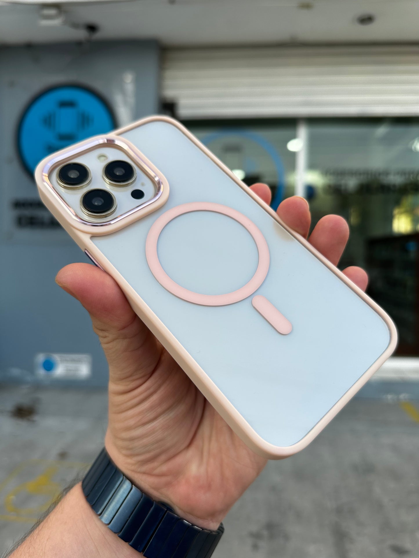 Case Magsafe Transparente Rosa