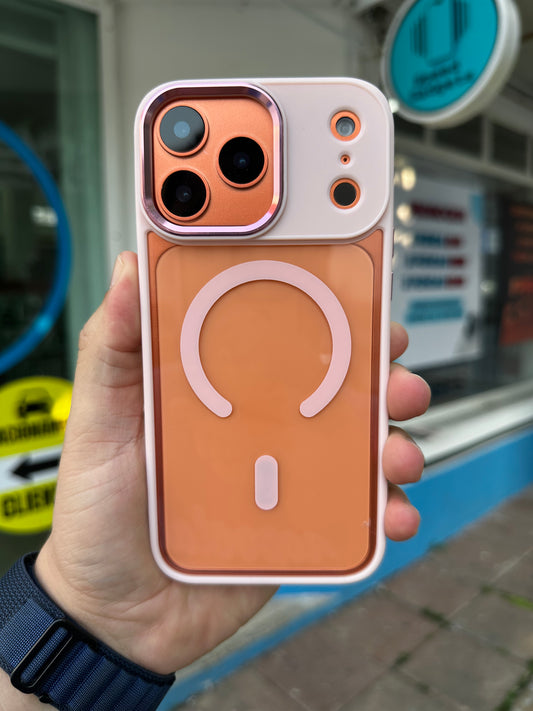 Case Magsafe Transparente Rosa