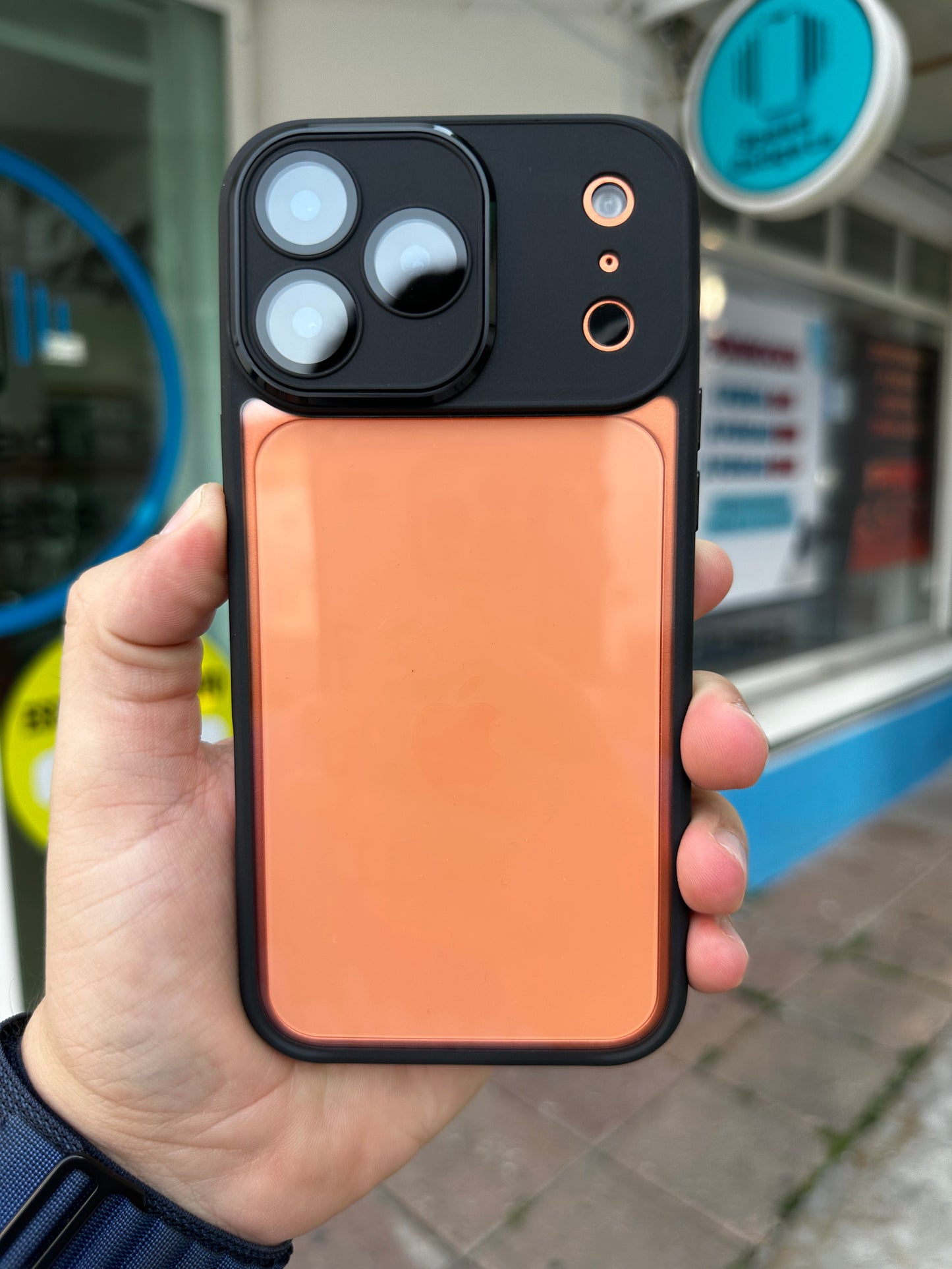 Case Transparente Protección Camara Negro