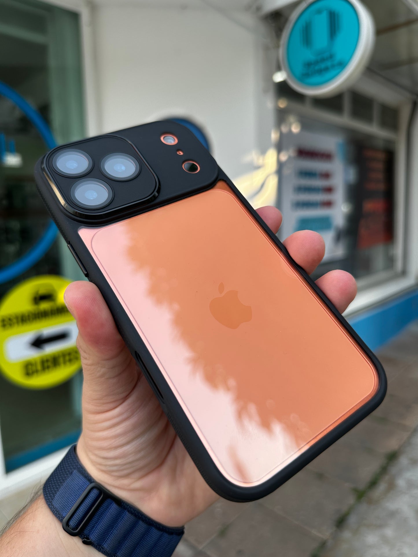 Case Transparente Protección Camara Negro