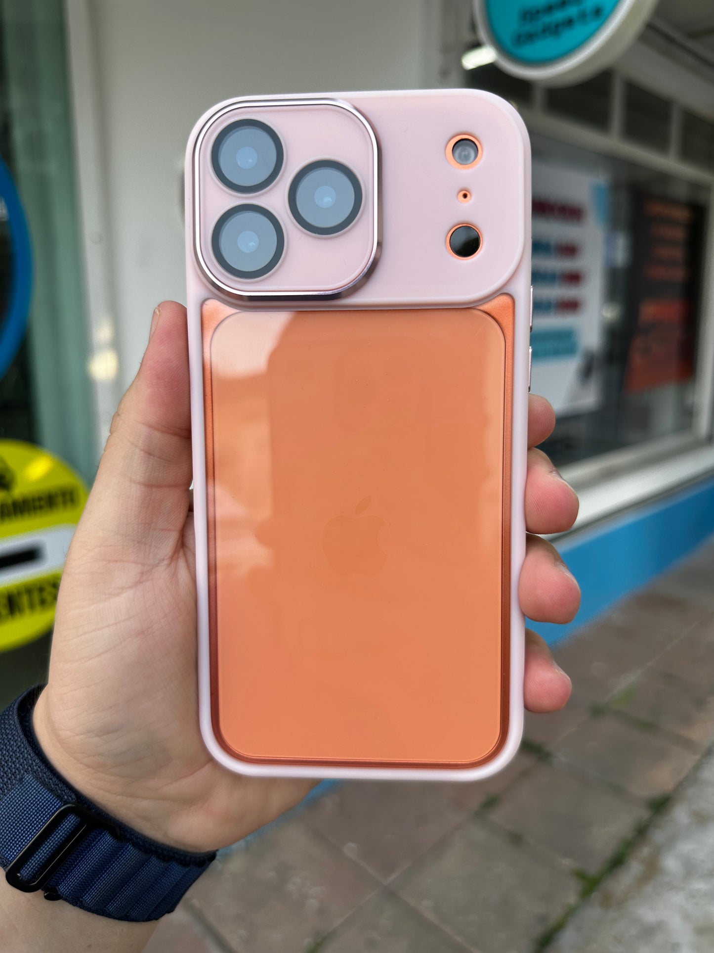 Case Transparente Protección Camara Rosa