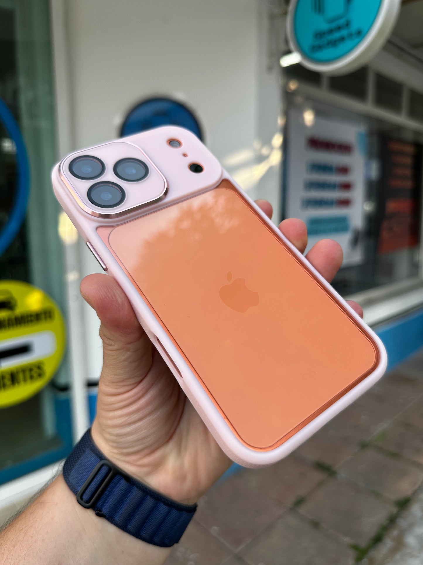 Case Transparente Protección Camara Rosa