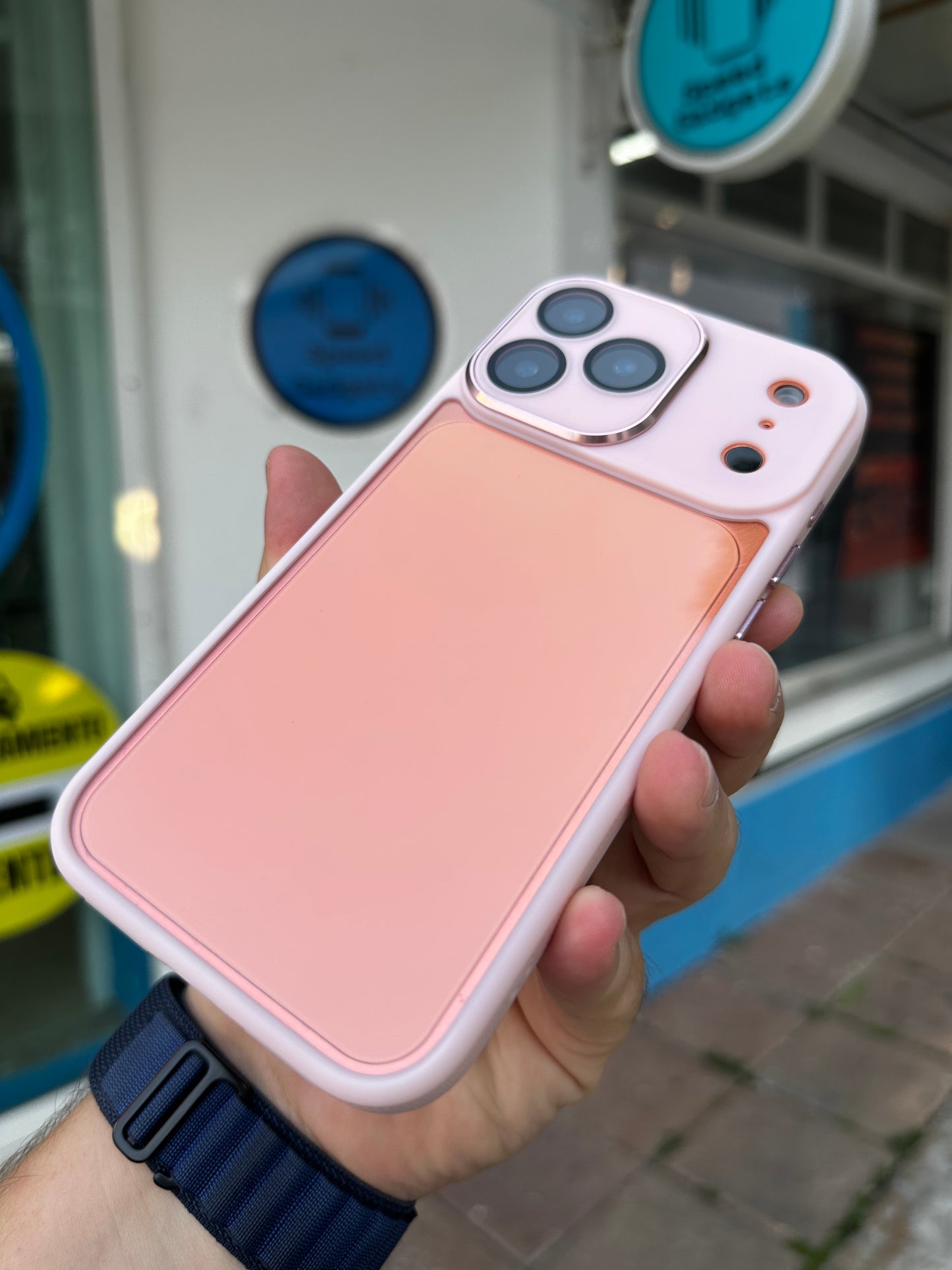 Case Transparente Protección Camara Rosa