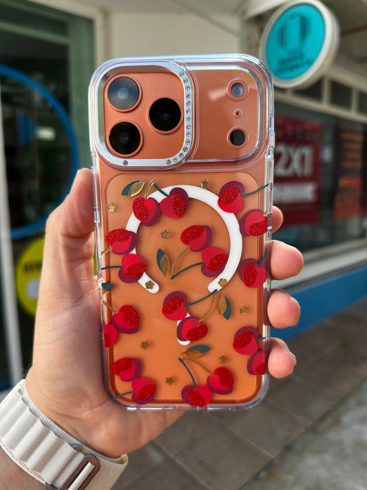 Case Funda Magsafe para iPhone Cerezas