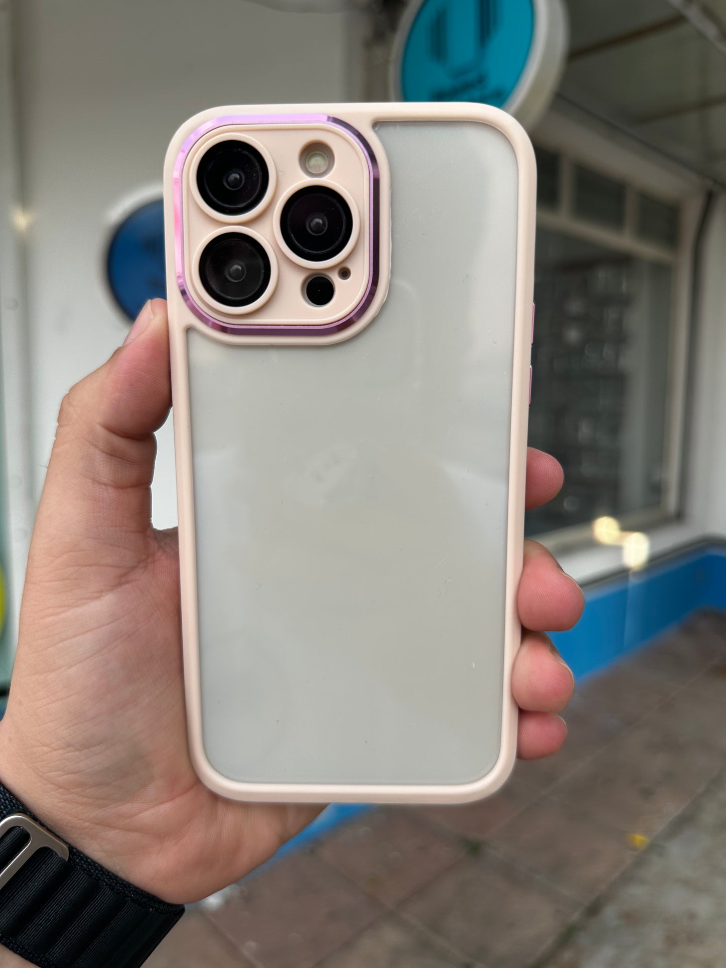 Case Transparente Protección Camara Rosa