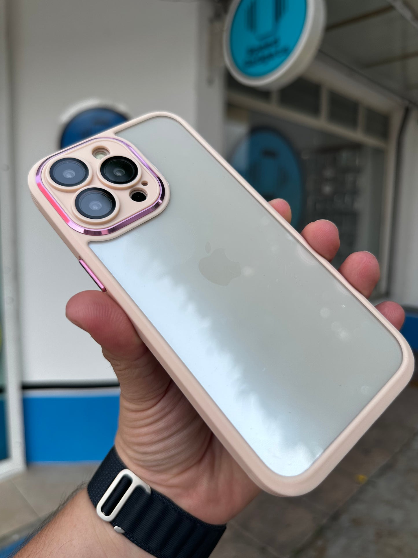 Case Transparente Protección Camara Rosa